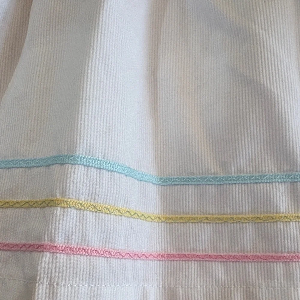 Carter's White Dress, Bloomers Pink Bunny and Floral Embroidery 6 m